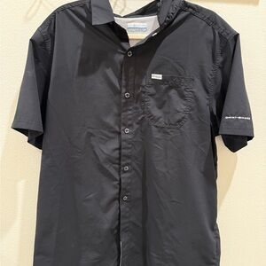 Columbia Men’s PFG Slack Tide™ Camp Shirt Black Short Sleeve Shirt